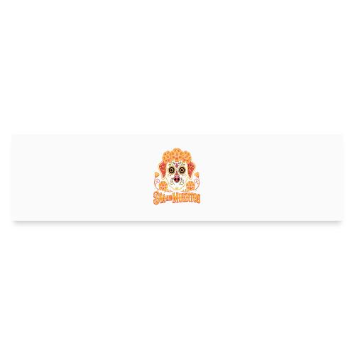 Dia De Los Muertos Dog Skull Flowers - Bumper Sticker