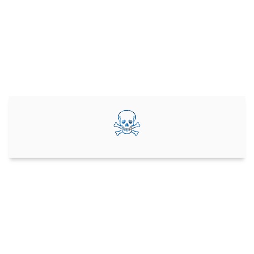 Skull & Cross Bones Blue Plaid - Bumper Sticker
