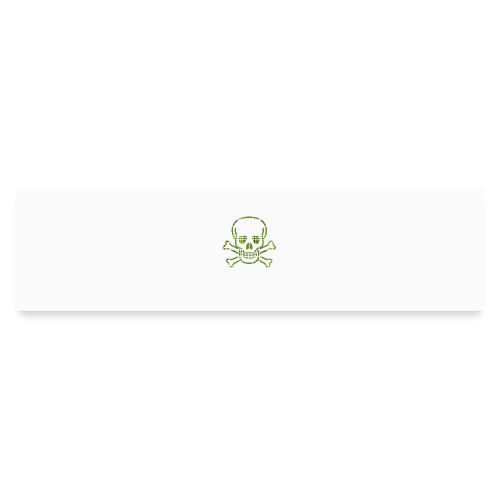 Skull & Cross Bones Green Plaid - Bumper Sticker