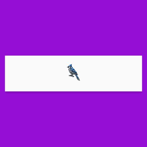 Silver Blue Jay on Perch - Bumper Sticker