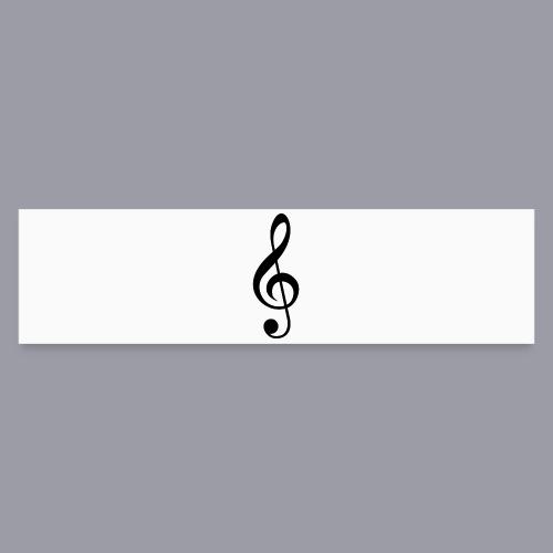 G CLEF - BLACK DESIGN - Bumper Sticker