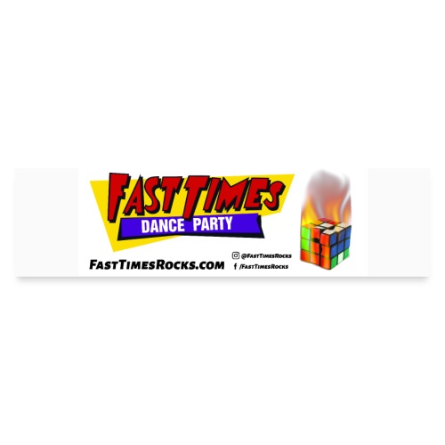Fast Times Logo with Burning Cube - Bumper Sticker