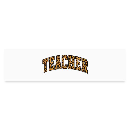 Leopard Print Teacher Typography - Bumper Sticker