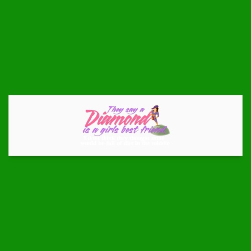 Softball Diamond is a girls Best Friend - Bumper Sticker