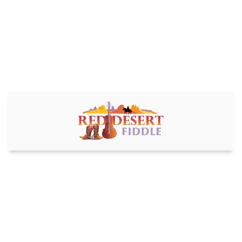 Red Desert Fiddle, Red Text Cut-Out. - Bumper Sticker