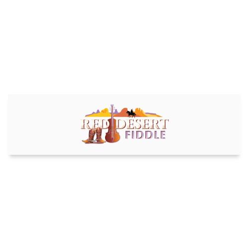 Red Desert Fiddle-White Letters, Cut-Out. - Bumper Sticker