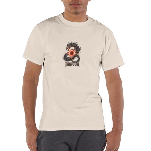 Dravon Fire Dragon Dark Fantasy Graphic T-Shirt - Champion Unisex T-Shirt