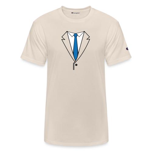 Suit with Blue Tie - Champion Unisex T-Shirt