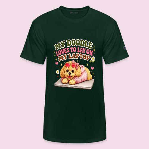 My Laptop Belongs to My Doodle - Champion Unisex T-Shirt