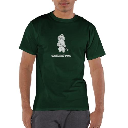 Samurai Maltese Katana Warrior Dog Tee - Champion Unisex T-Shirt