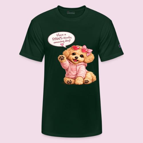 Have a PAWS-itively Amazing Day - Champion Unisex T-Shirt