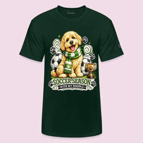 Soccer Season With My Doodle Goldendoodle Dog - Champion Unisex T-Shirt