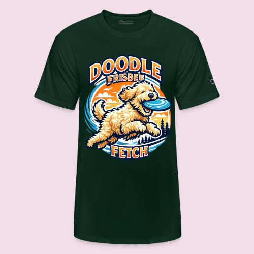 Doodle Frisbee Fetch | Goldendoodle Dog Lover - Champion Unisex T-Shirt