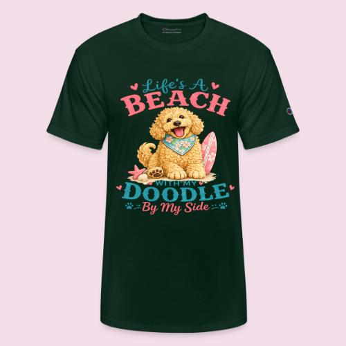 Life's A Beach With My Doodle By My Side - Champion Unisex T-Shirt