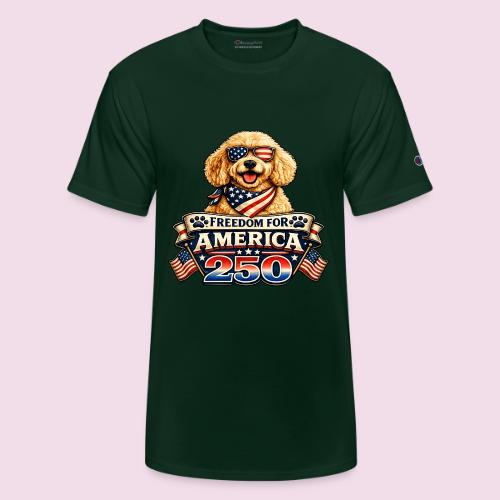 Freedom For America 250 Patriotic Goldendoodle - Champion Unisex T-Shirt