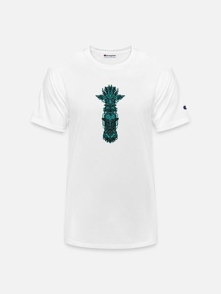 Neon Circuit Totem - Champion Unisex T-Shirt - white