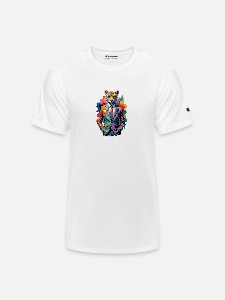 Cheetah in suit - Champion Unisex T-Shirt - white