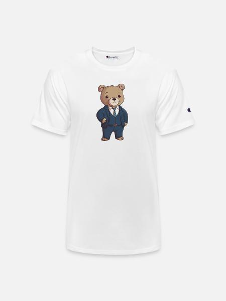 Bear in a Suit - Champion Unisex T-Shirt - white