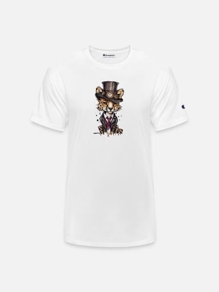 Well-dressed cheetah - Champion Unisex T-Shirt - white
