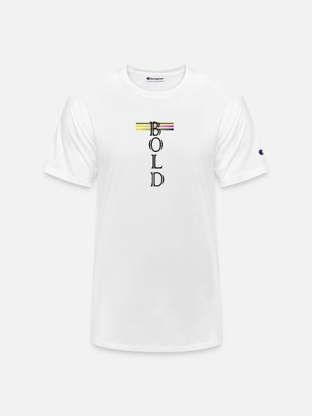BOLD (vertical) - Champion Unisex T-Shirt - white
