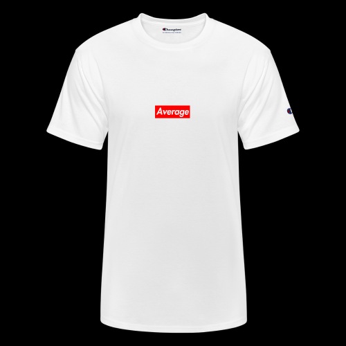 Average Supreme Logo Mockup - Champion Unisex T-Shirt