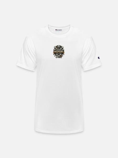 Mechanic Gear Emblem - Champion Unisex T-Shirt - white