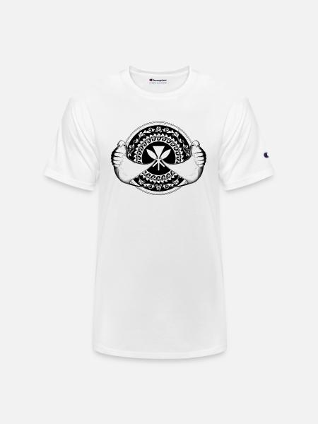 Kanaka Maoli Manta Ray - Champion Unisex T-Shirt - white