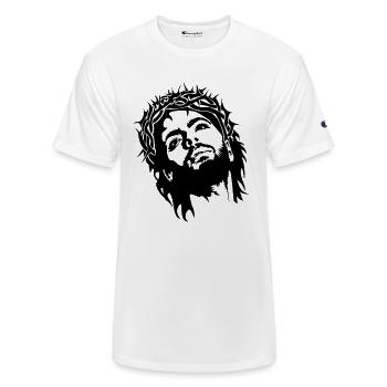 Jesus Christ image - Champion Unisex T-Shirt - white - Front