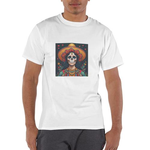 Charra Skull Art | Traditional Mexican Design - Champion Unisex T-Shirt