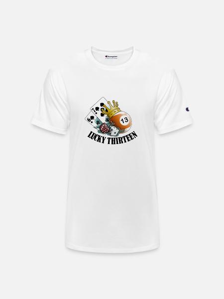 Lucky Thirteen - Champion Unisex T-Shirt - white