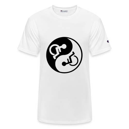 Wheelchair Yin en yang symbol, wheelchairuser * - Champion Unisex T-Shirt