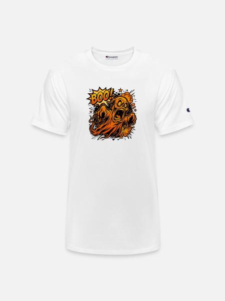 Scary Screaming Ghost Boo Halloween - Champion Unisex T-Shirt - white