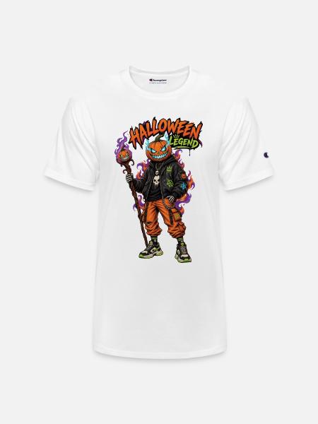 Halloween Legend Pumpkin Head Streetwear - Champion Unisex T-Shirt - white