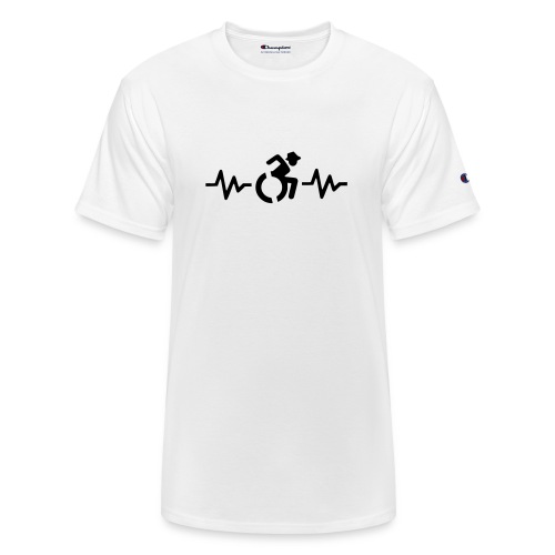 Wheelchair heartbeat, for wheelchair users # - Champion Unisex T-Shirt