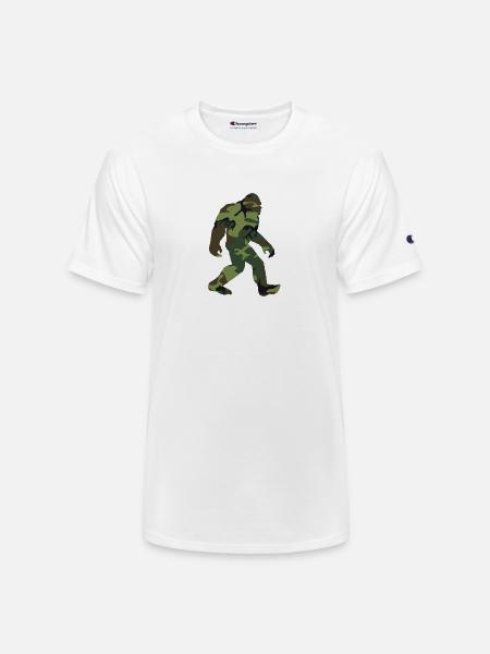 Camo Bigfoot - Champion Unisex T-Shirt - white