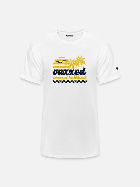 Vaxxed Waxed Relaxed - Champion Unisex T-Shirt - white