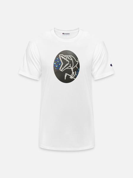 Grim Raptor Roaring - Champion Unisex T-Shirt - white