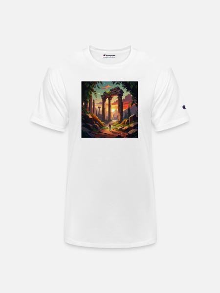 Exploring Ancient Ruins - Champion Unisex T-Shirt - white