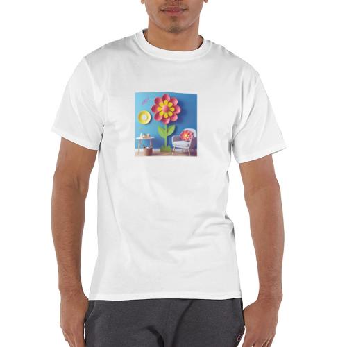 Flower design and harmony of environmental well-be - Champion Unisex T-Shirt