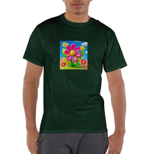 Pink Floral Peace | Sky & Nature Design - Champion Unisex T-Shirt