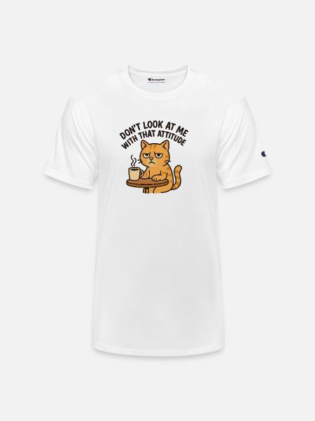 Unimpressed cat - Champion Unisex T-Shirt - white