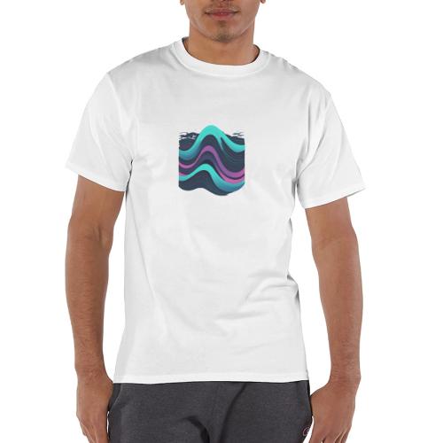 Abstract Wavy Ocean Pattern - Champion Unisex T-Shirt