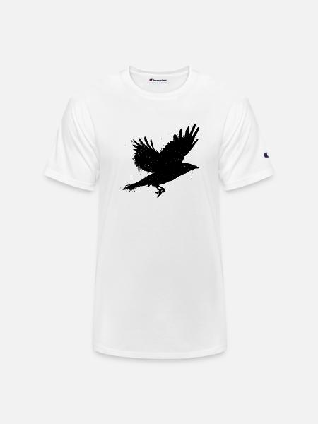 Grunge Raven - Champion Unisex T-Shirt - white