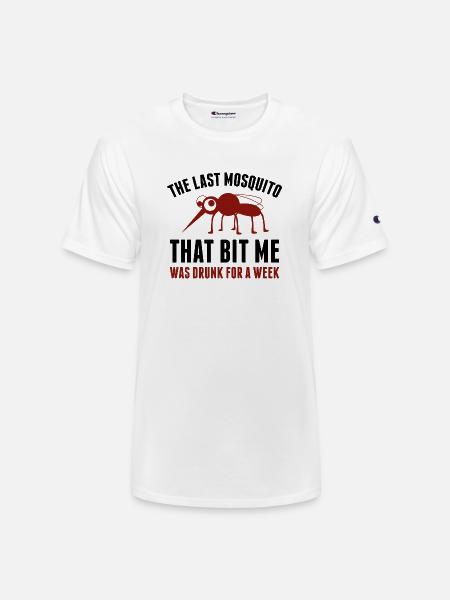Drunk Mosquito - Champion Unisex T-Shirt - white