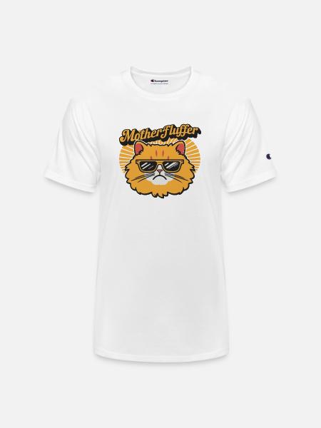 Motherfluffer Grumpy Cat Black - Champion Unisex T-Shirt - white