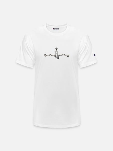 ECG bones - Champion Unisex T-Shirt - white