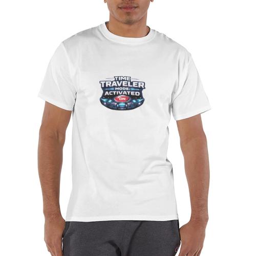 Time Traveler Mode – Futuristic Neon Sci-Fi Tee - Champion Unisex T-Shirt