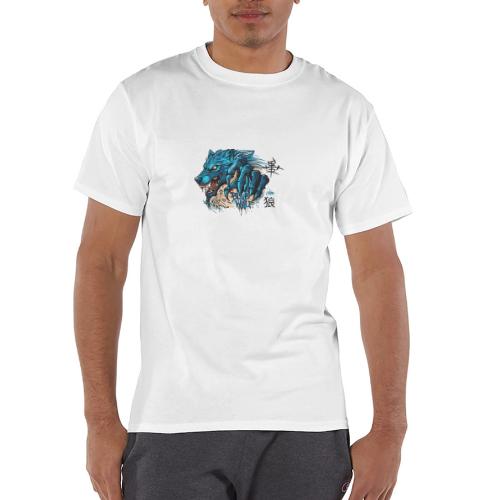 Blue Wolf Graffiti Street Art - Champion Unisex T-Shirt