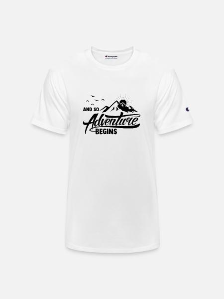 AND SO Adventure BEGINS - Champion Unisex T-Shirt - white