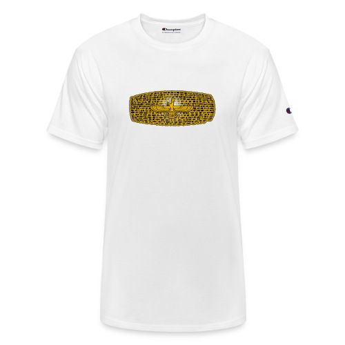 Cyrus Cylinder and Faravahar - Champion Unisex T-Shirt